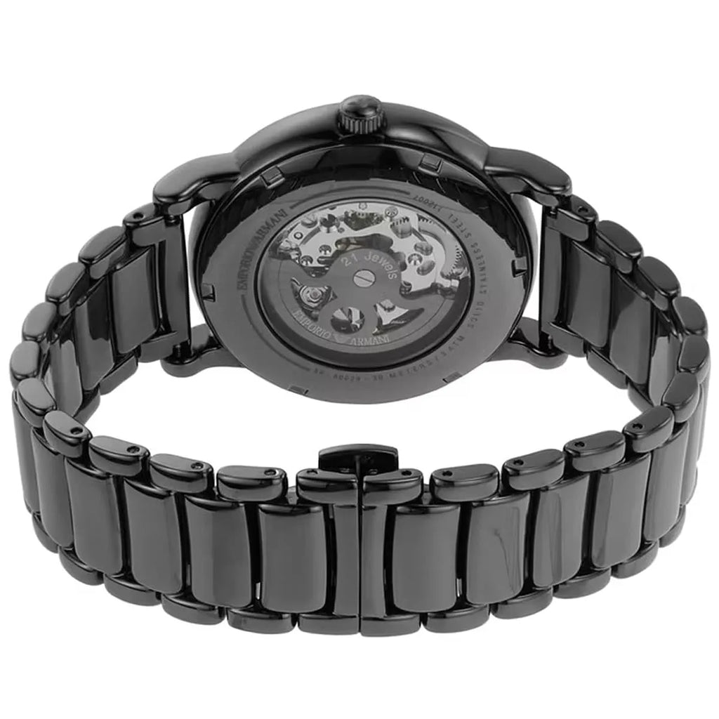 Emporio Armani Luigi AR60029 Meccanico Skeleton Gunmetal & Blue Watch