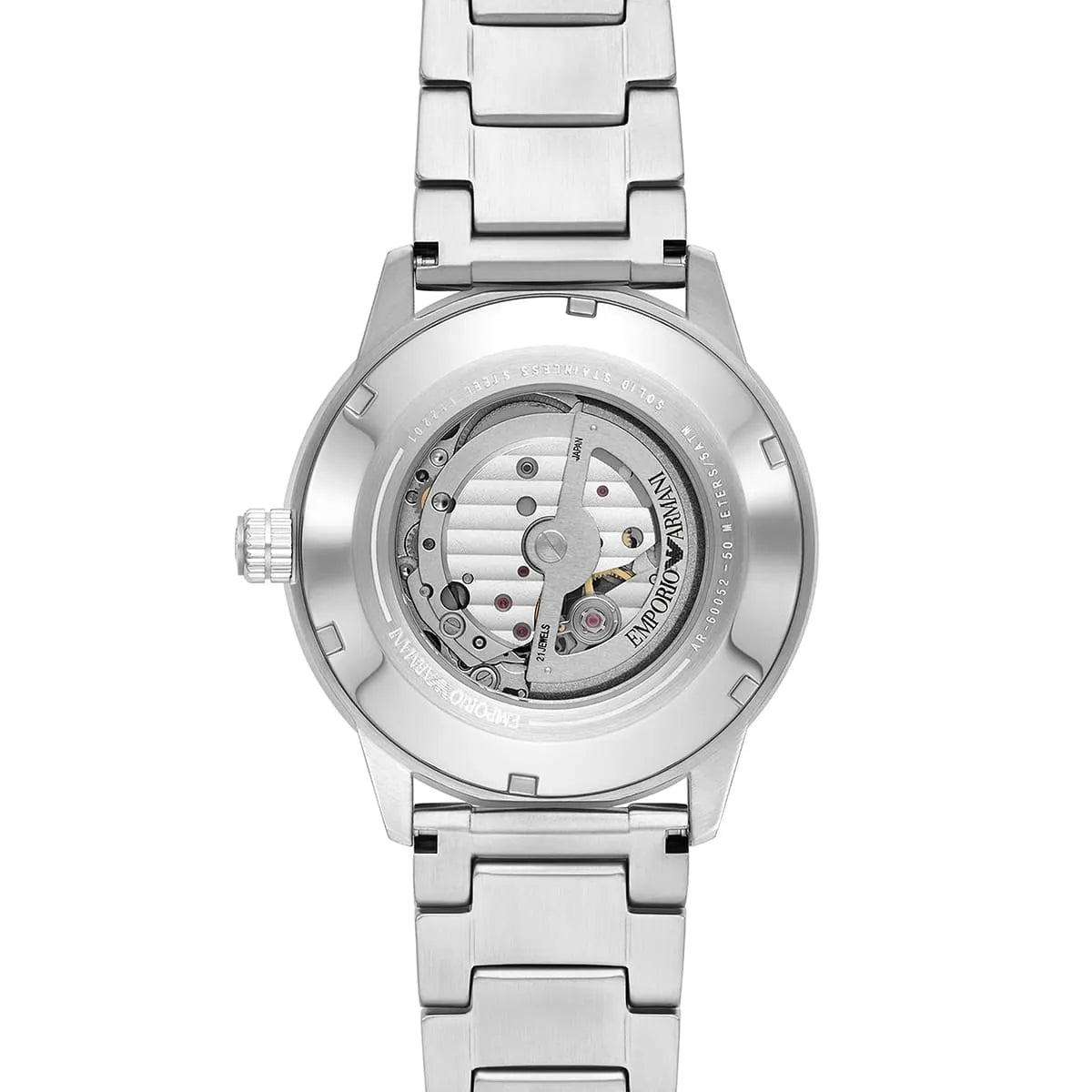 Emporio Armani Mario AR60052 Meccanico Automatic Skeleton Blue Dial Watch