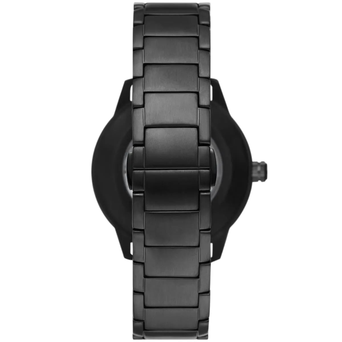 Emporio Armani Mario AR60054 Meccanico Automatic Skeleton All-Black Watch