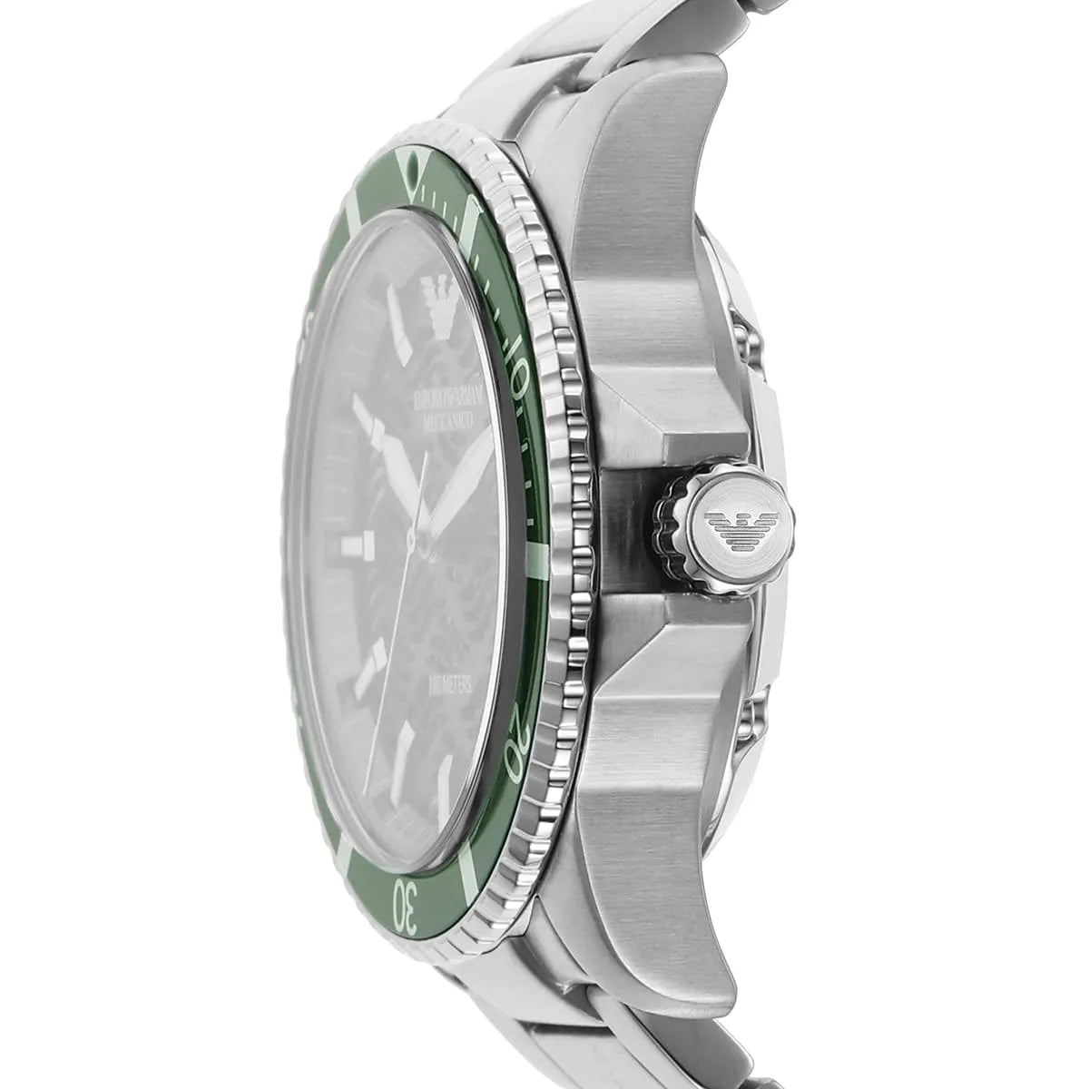 Emporio Armani Meccanico AR60061 Automatic Green Skeleton Dial Watch