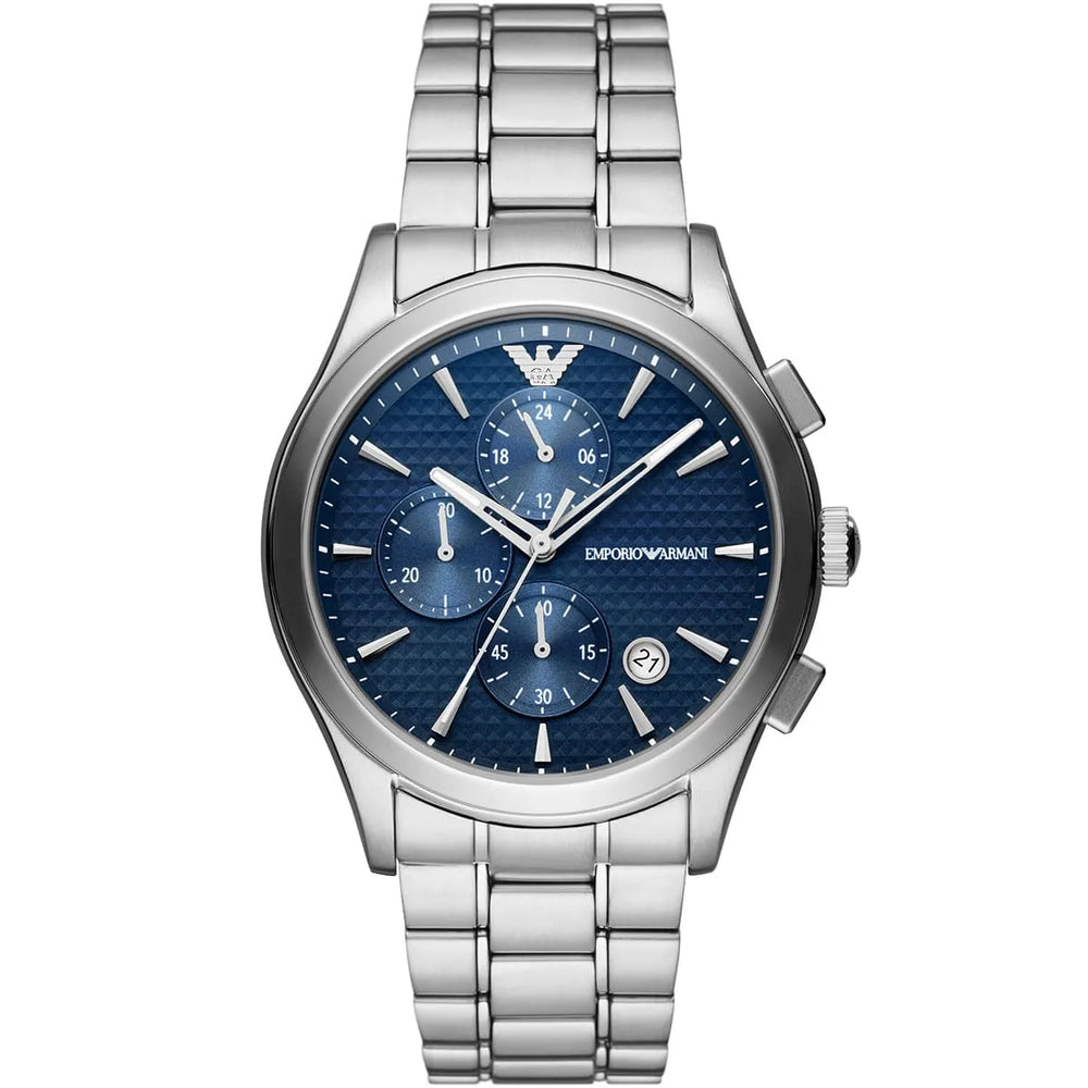 Emporio Armani Paolo AR11528 Textured Blue Dial Watch