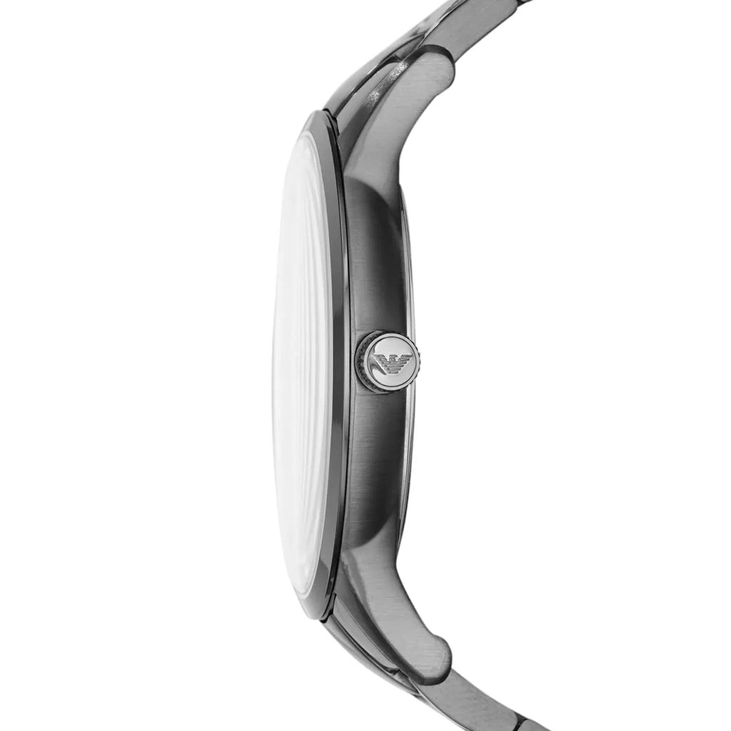 Emporio Armani Renato AR11183 Gunmetal Watch with Beige Geometric Dial