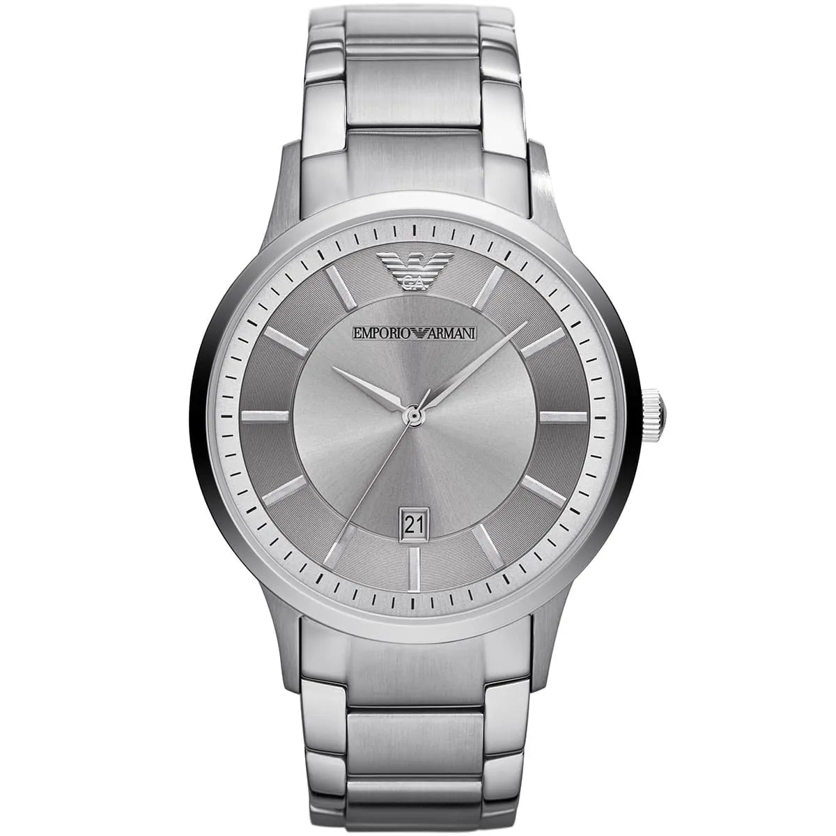 Emporio Armani Renato AR11189 Silver Textured Dial Watch