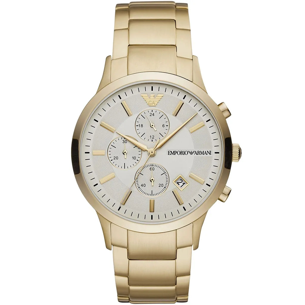 Emporio Armani Renato AR11332 Gold Chronograph Off-White Dial Watch