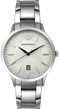 Emporio Armani Renato AR2431 Silver Sunray Dial Steel Watch