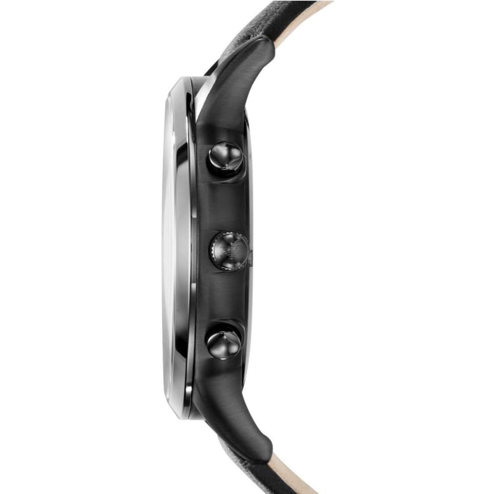 Emporio Armani Renato AR2461 All Black Leather Chronograph Watch