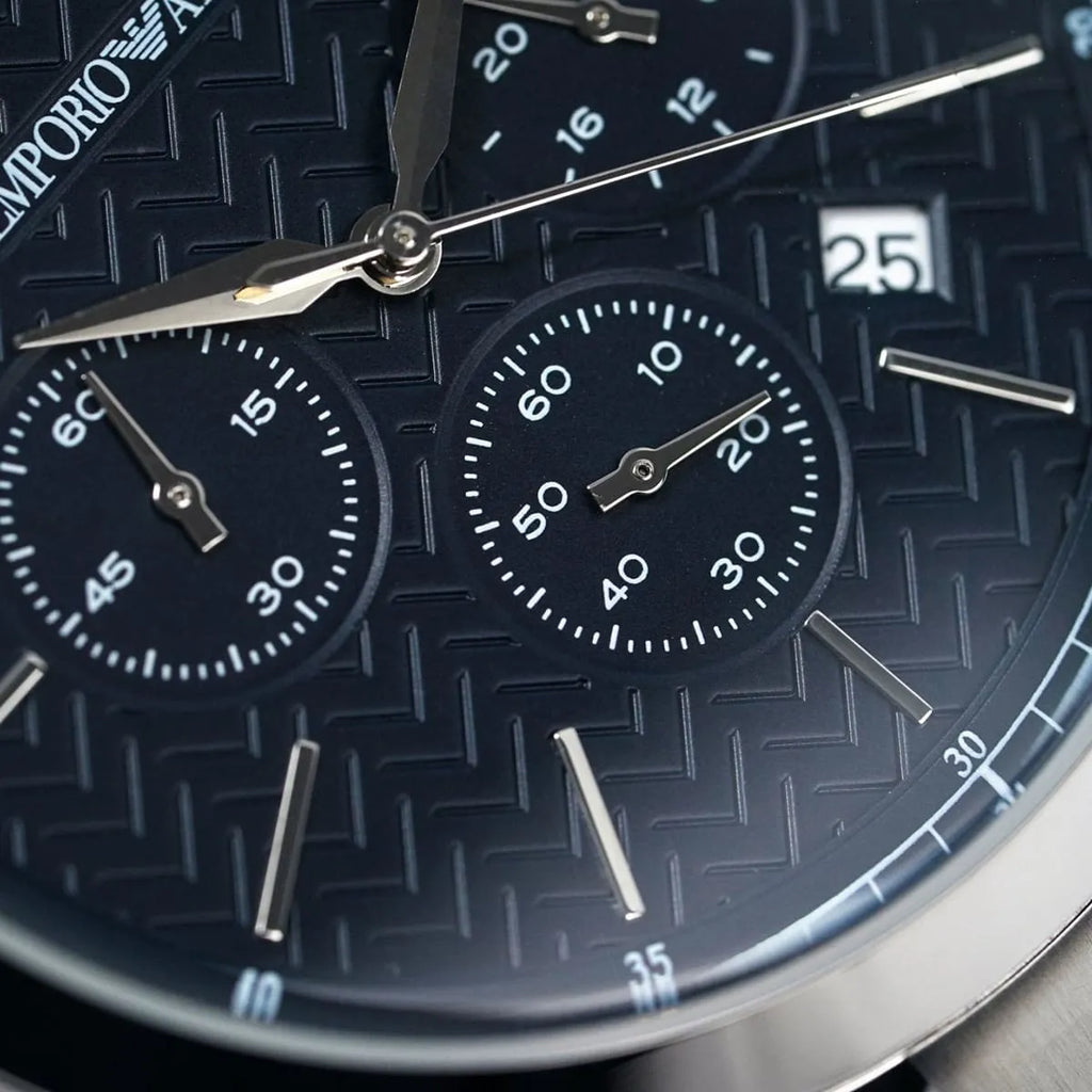 Emporio Armani Renato AR2486 Textured Blue Dial Watch