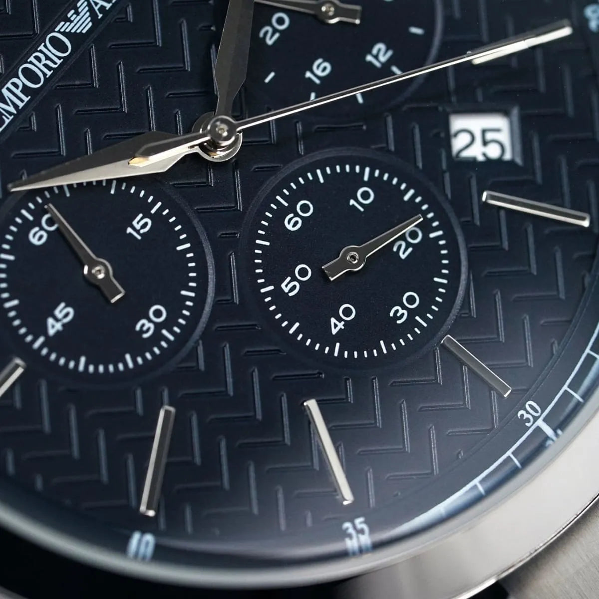 Emporio Armani Renato AR2486 Textured Blue Dial Watch