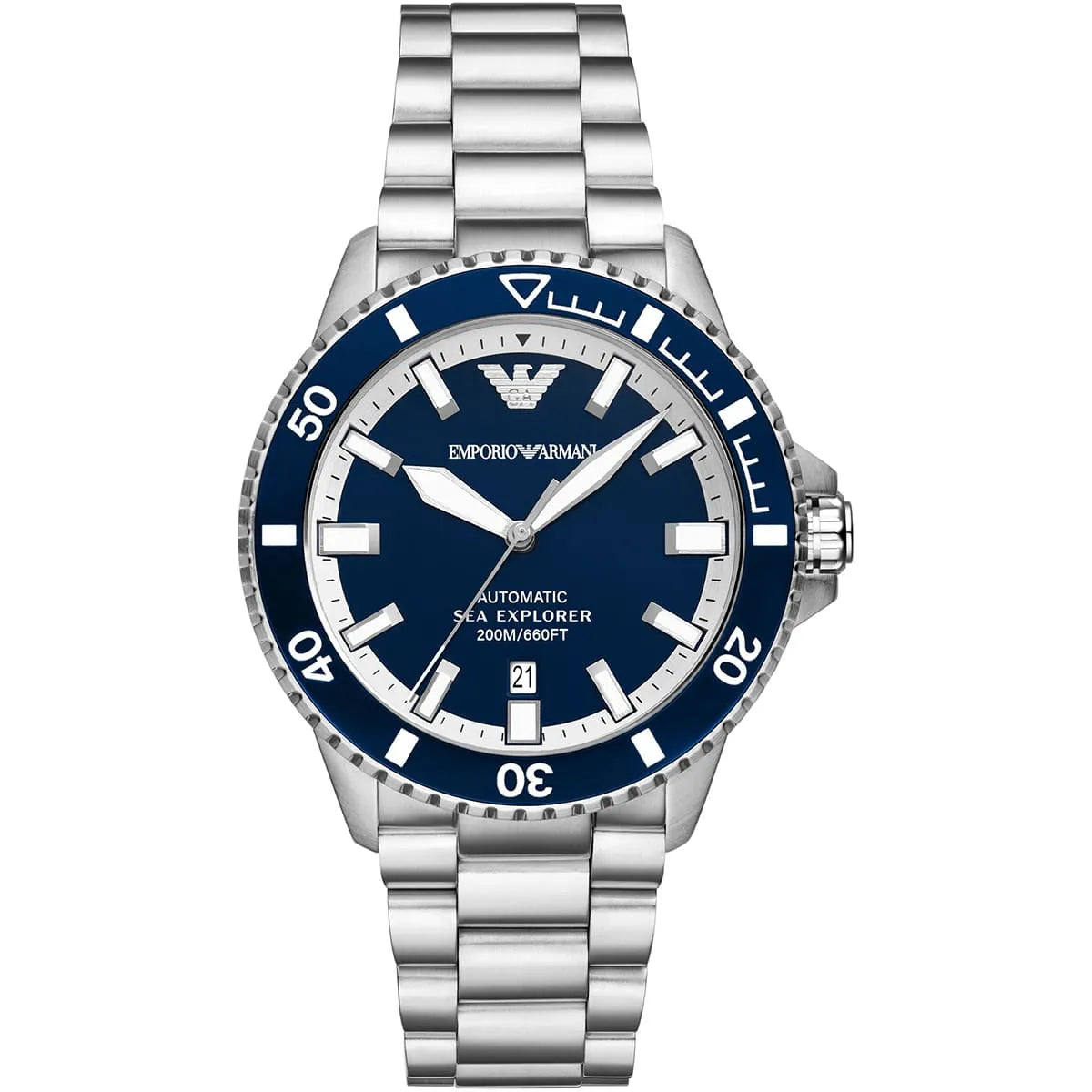 Emporio Armani Sea Explorer AR60079 Automatic Blue Dial Diver's Watch