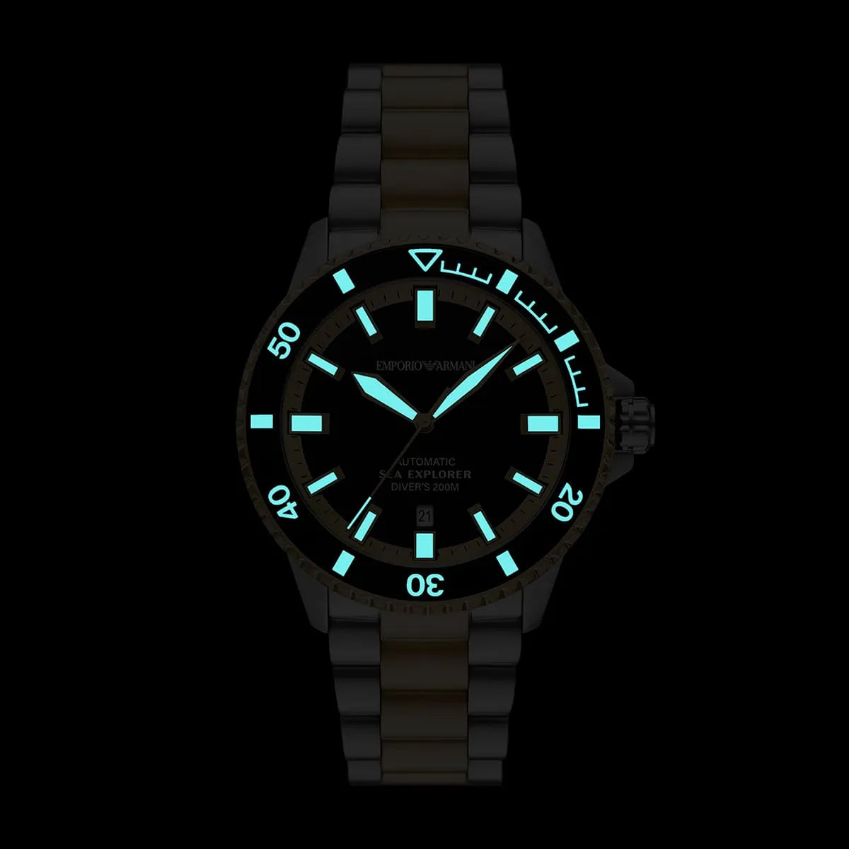 Emporio Armani Sea Explorer AR60089 Automatic Two-Tone Diver's Watch