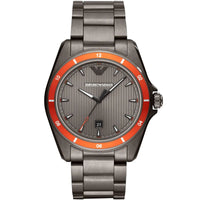 Emporio Armani Sigma AR11178 Gunmetal Watch with Orange Bezel