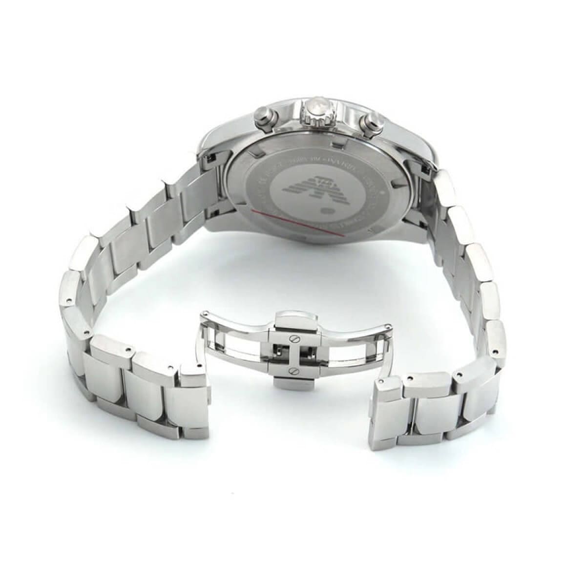 Emporio Armani Sigma AR6098 Silver Steel Black Dial Watch