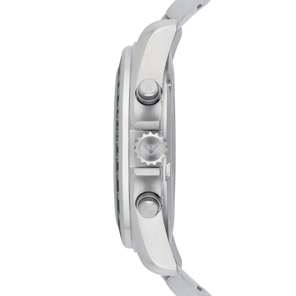Emporio Armani Sigma AR6098 Silver Steel Black Dial Watch