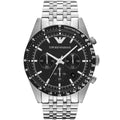 Emporio Armani Sportivo AR5988 Black Dial Silver Chronograph Watch