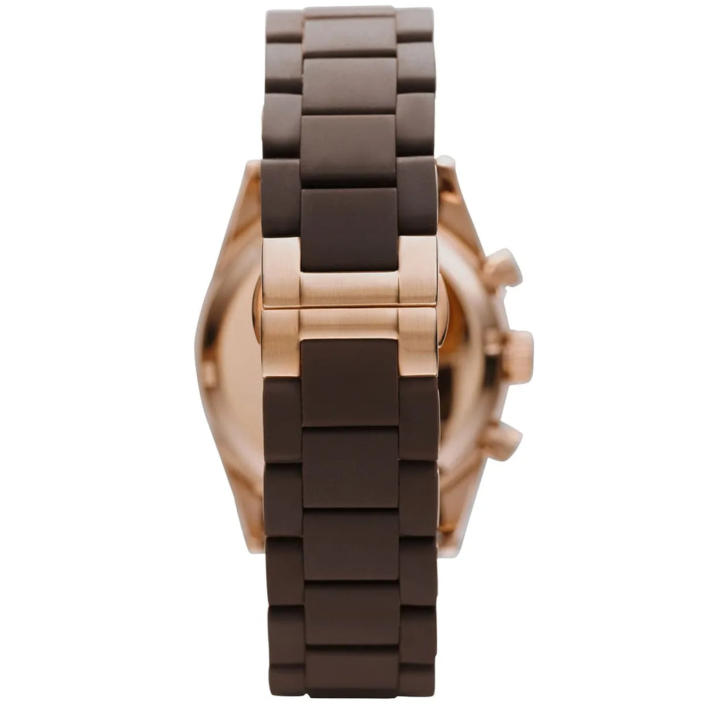 Emporio Armani Tazio AR5890 Brown Silicone & Rose Gold Watch