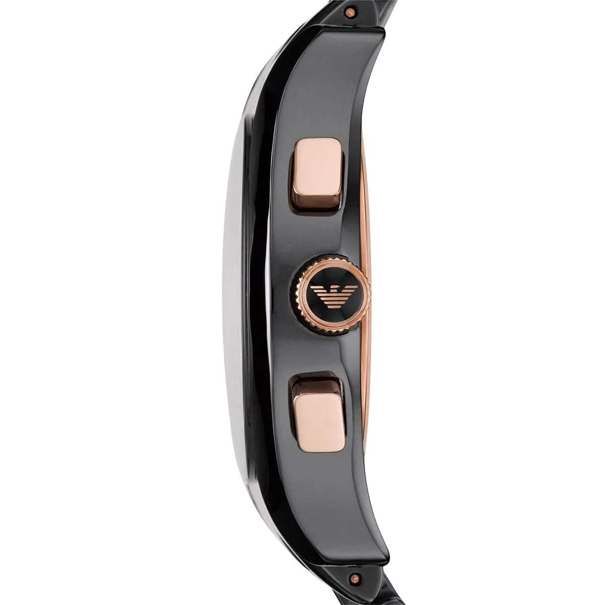 Emporio Armani Valente AR1410 Black Ceramic & Rose Gold Watch