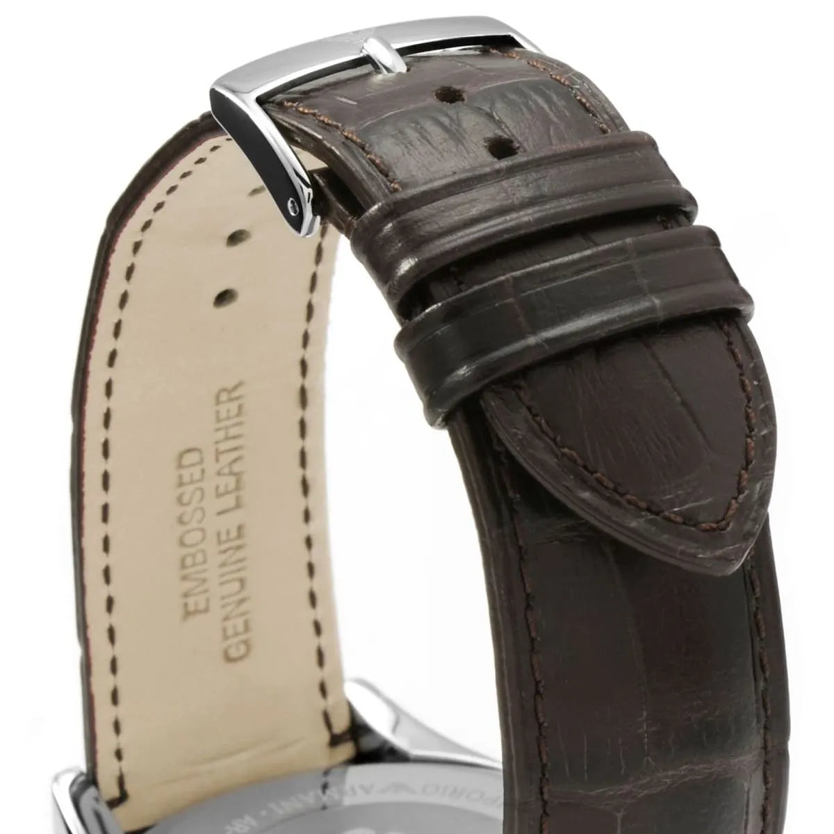 Emporio Armani Valente AR1634 Champagne Dial Brown Leather Watch