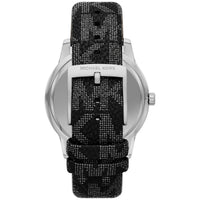 Michael Kors Tibby MK2976 Silver-Tone Watch with Black MK Logo Strap