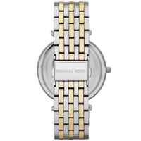 Michael Kors Darci MK3215 Two-Tone Watch with Silver Sunray Dial and Crystal Bezel