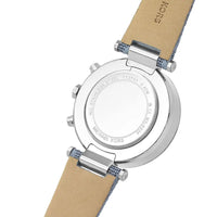 Michael Kors Parker MK6936 Silver Watch with Light Blue Genuine Leather Strap