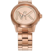 Michael Kors Brynn MK7318 Rose Gold Watch with Oversized MK Logo Dial