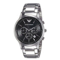 Emporio Armani AR2434 Men’s Black Dial Stainless Steel Renato Watch