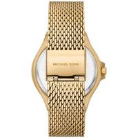 Michael Kors Lennox MK7335 Gold-Tone Watch with Mesh Bracelet and Crystal Bezel