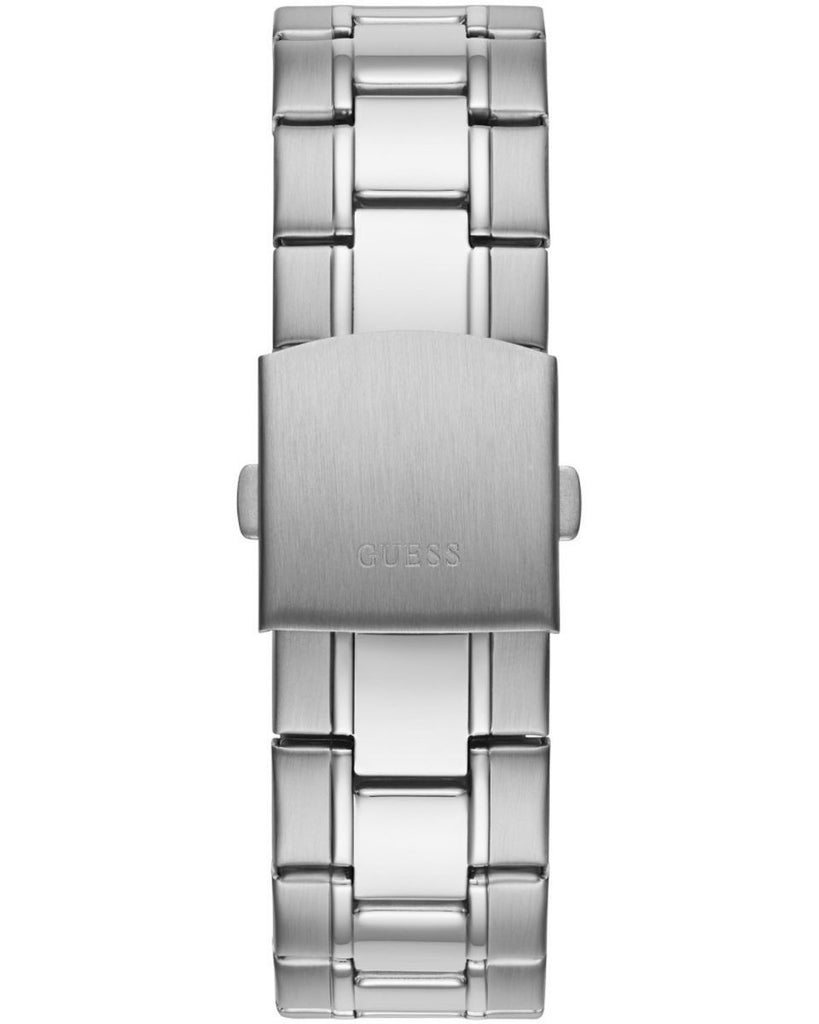 Guess Commander GW0056G1 Silver Tone Stainless Steel Black Dial Watch