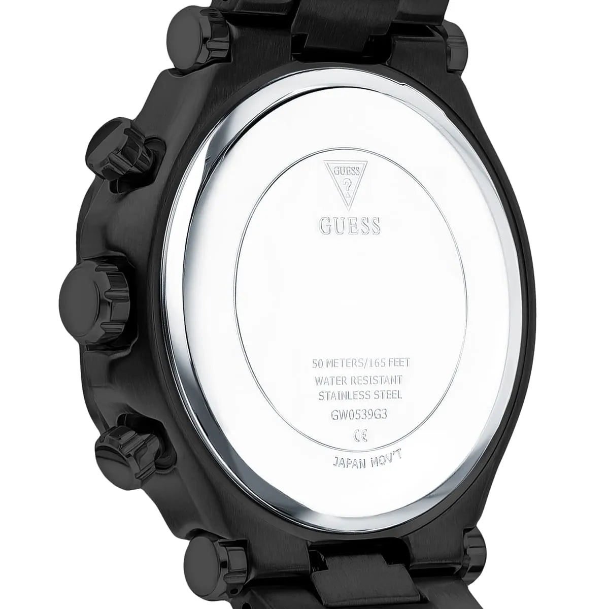 Guess Edge GW0539G3 Full Black Stainless Steel Geometric Case Watch