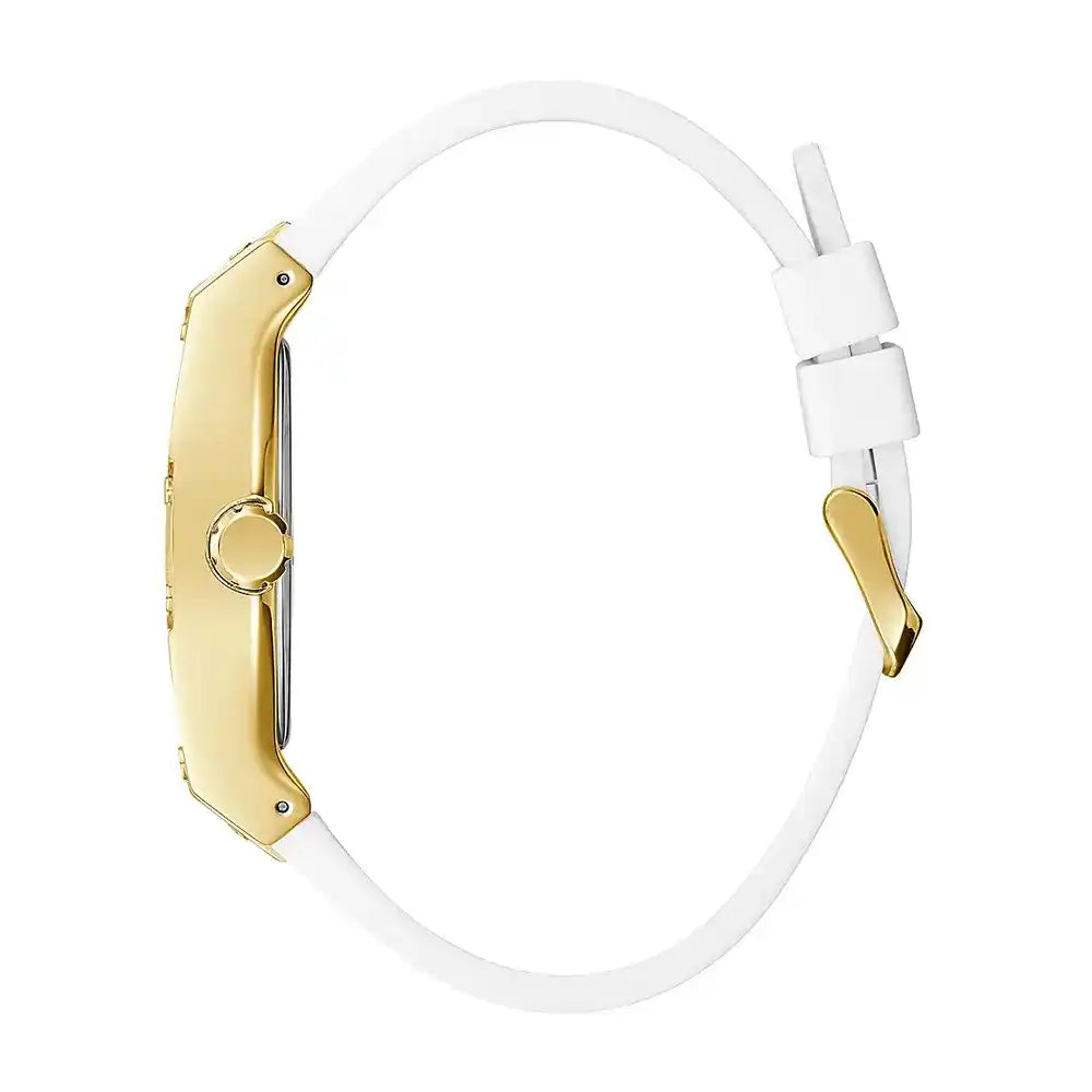Guess Phoenix GW0202G6 Gold-Tone & White Rubber Men's Watch