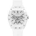 Guess Phoenix GW0203G2 White Rubber Case Skeleton Dial Rubber Strap Men's Watch
