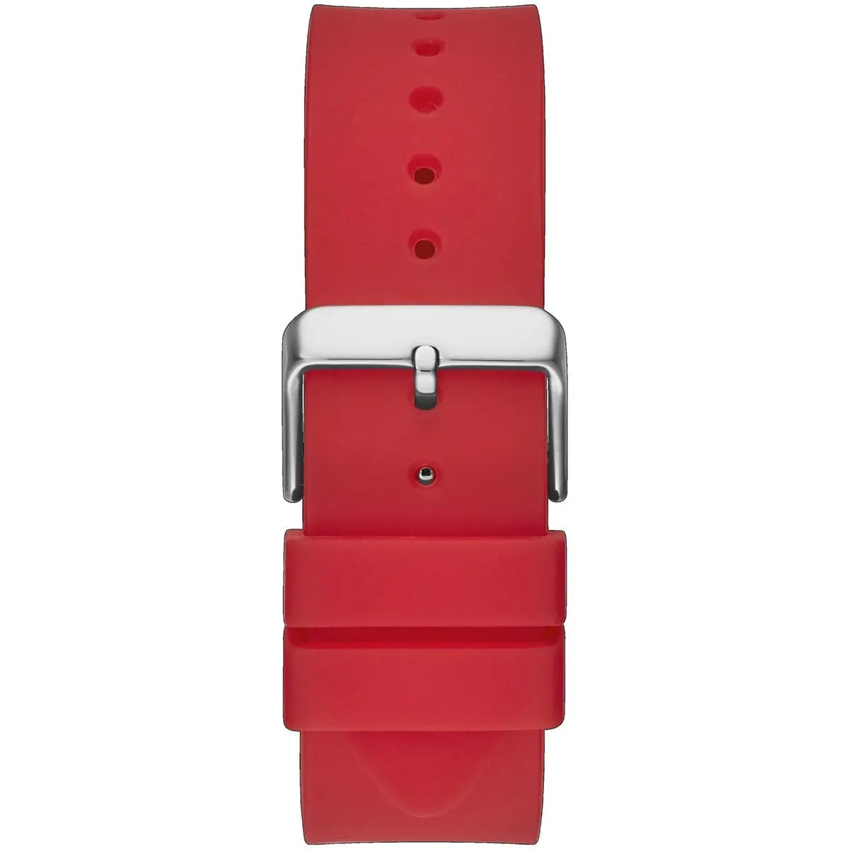 Guess Phoenix GW0203G4 Black Case Skeleton Dial Red Rubber Strap Watch