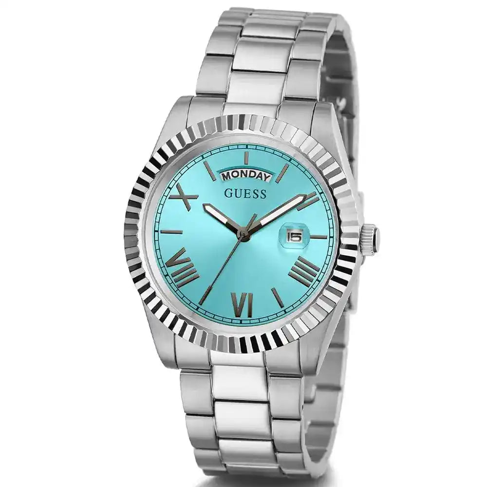 Guess Connoisseur GW0265G11 Silver Case Tiffany Blue Dial Men's Watch