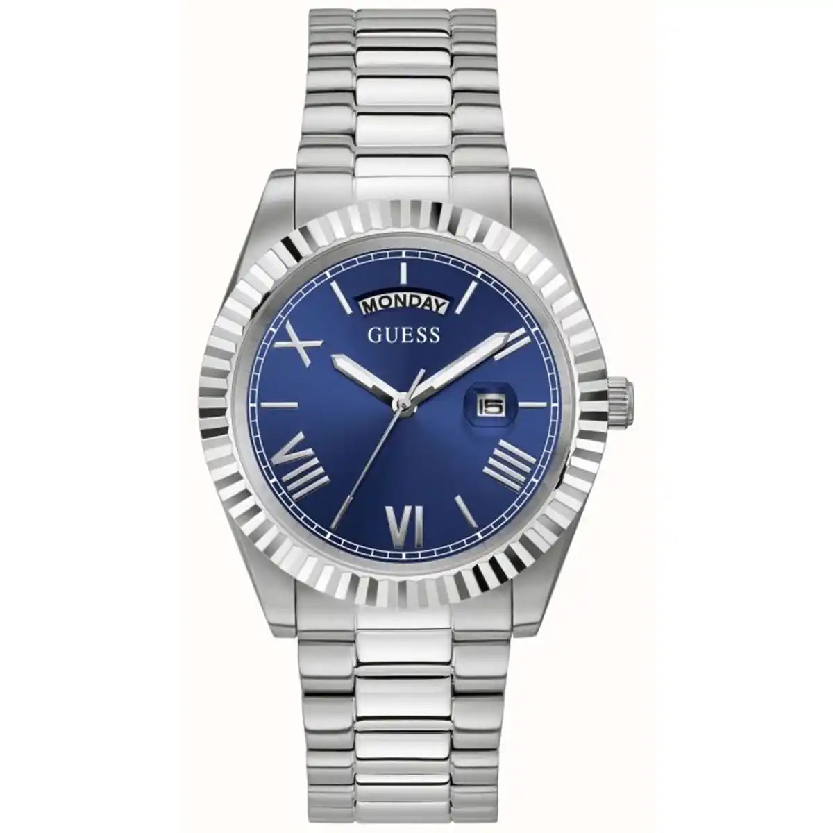Guess Connoisseur GW0265G7 Silver Case Blue Dial Men's Watch