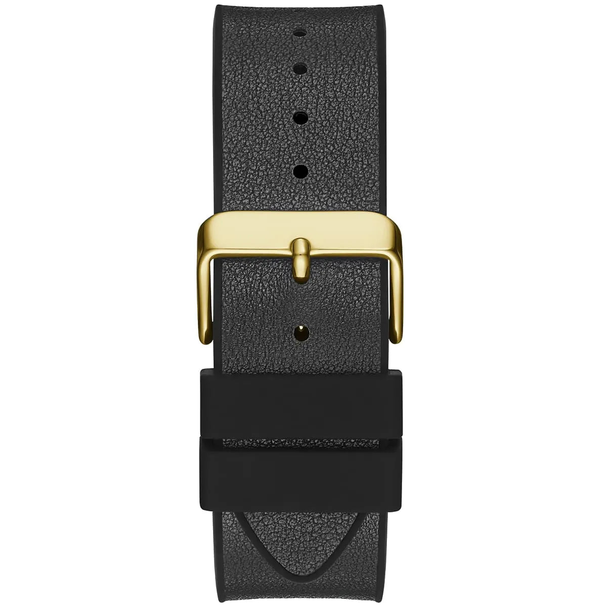 Guess Phoenix GW0386G3 Gold-Tone Case Black Minimalist Dial Leather Strap Men's Watch
