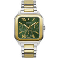 Guess GW0631G1 Men's Two-Tone Square Watch with Green Dial