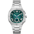 Guess Headline GW0572G6 Men's Silver-Tone & Green Dial Watch