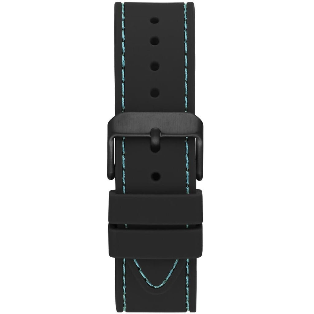 Guess Odyssey W1108G5 Men's Black Case Blue Accents Rubber Watch
