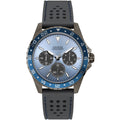 Guess Odyssey W1108G6 Gunmetal Case Sky Blue Dial Grey Rubber Watch