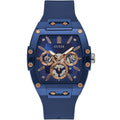 Guess Phoenix GW0203G7 Blue Polycarbonate Rose Gold Rubber Watch