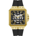 Guess LEO Multi-Function GW0637G2 Gold Case Crystal Bezel Animal Print Rubber Men's Watch