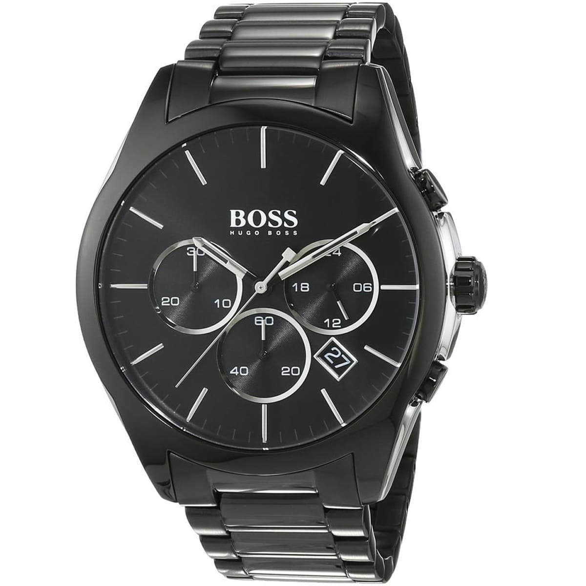 Hugo Boss Onyx 1513365 Chronograph Black Dial Men's Black Metal Watch