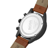 Hugo Boss Pilot Edition 1513851 Black Case Black Dial Brown Leather Men's Watch