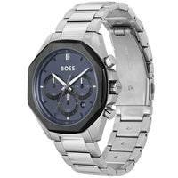Hugo Boss Cloud 1514015 Men's Silver Steel Watch with Navy Dial & Black Bezel