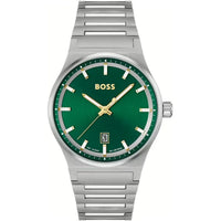 Hugo Boss Candor 1514079 Men's Silver Steel Watch with Green Dial