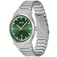 Hugo Boss Candor 1514079 Men's Silver Steel Watch with Green Dial