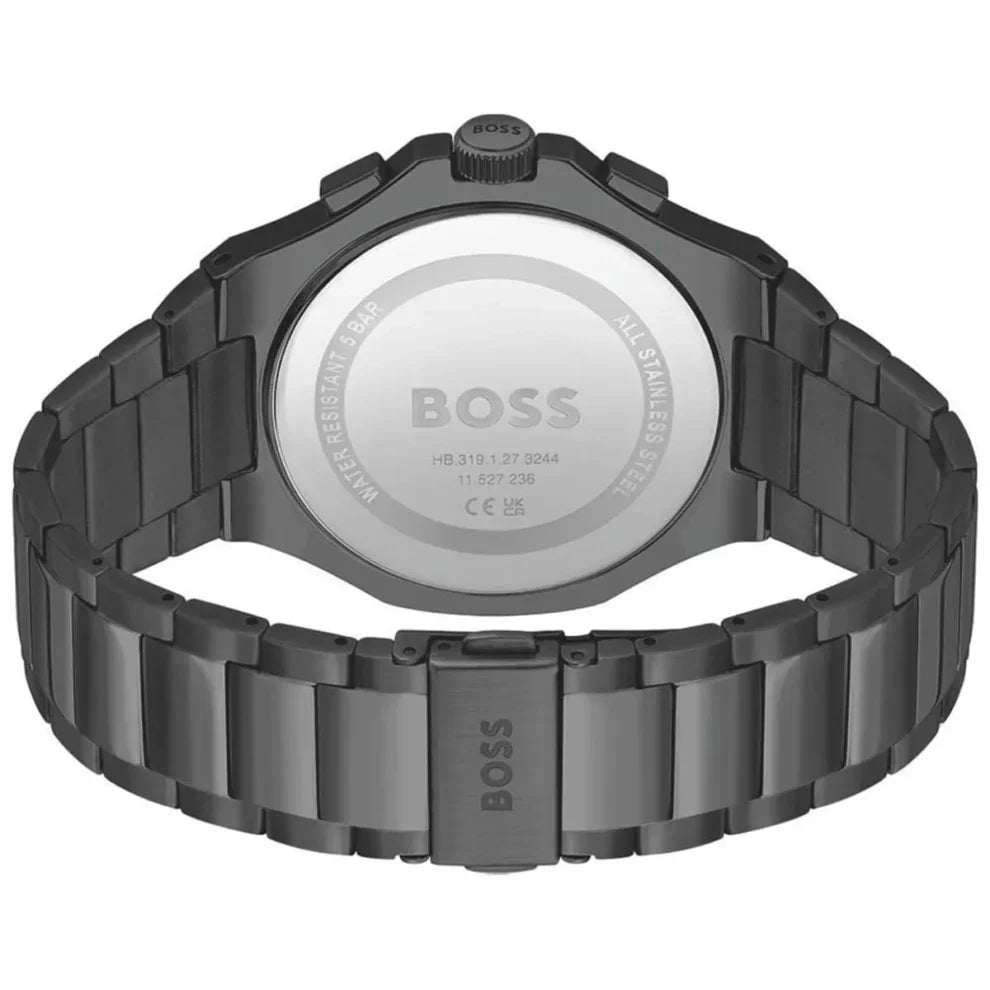 Hugo Boss Taper 1514090 Men's Black Steel Watch with Gold Bezel