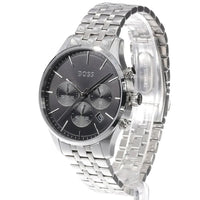 Hugo Boss Avery 1514157 Men's Silver Steel Watch Black Dial