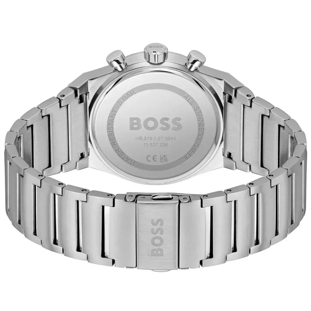 Hugo Boss Candor 1514220 Men's Silver Steel Watch with Green Dial