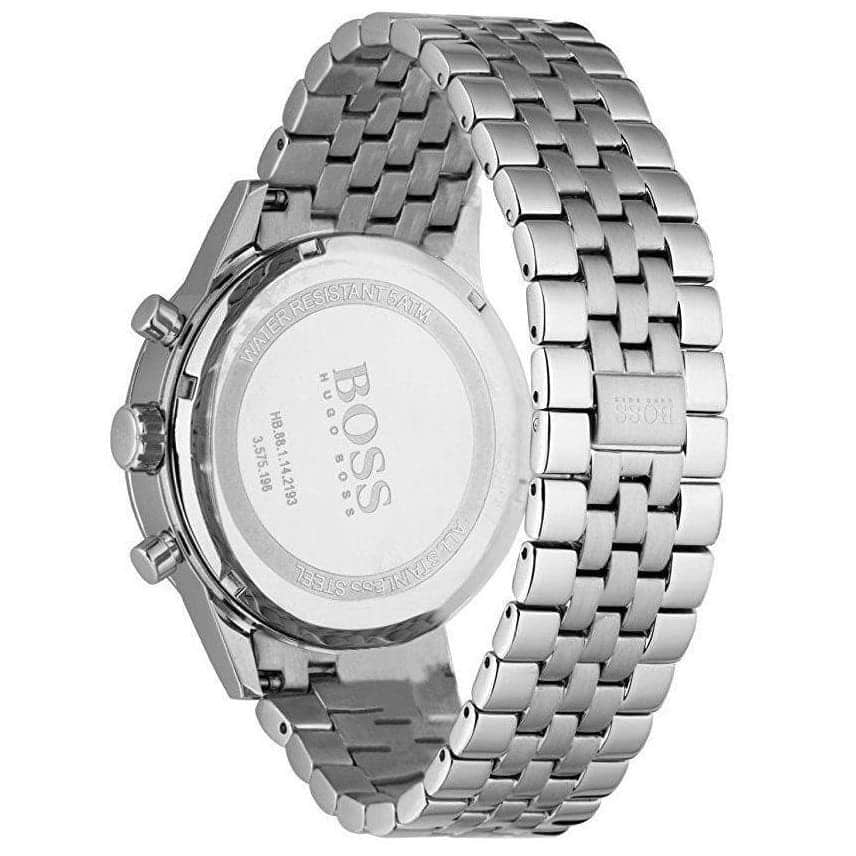 Hugo Boss Aeroliner 1512446 Silver Stainless Steel Black Dial Chronograph Watch